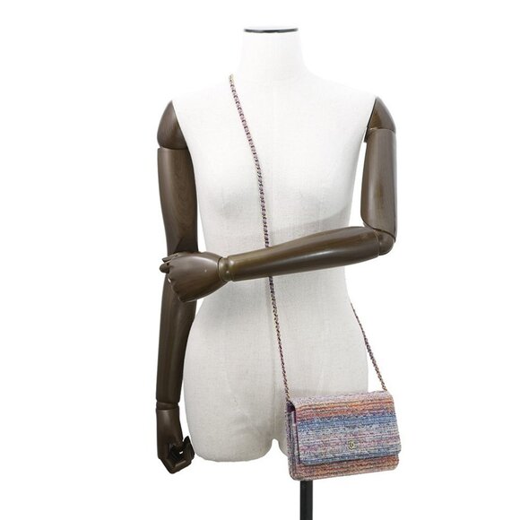 CHANEL Chain wallet Tweed Multicolor - Picture 3 of 16